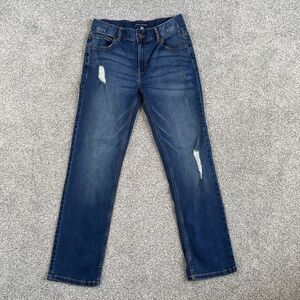 Tommy Hilfiger Youth Boys Revolution Fit Straight Denim Jeans Distressed Size 16